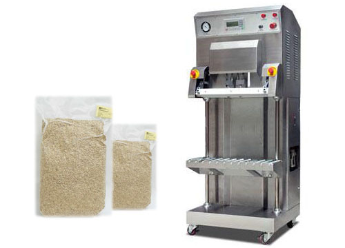 Vertical vacuum packaging machine