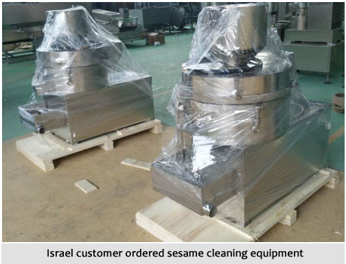 Israel customer ordered sesame cleaning equipment