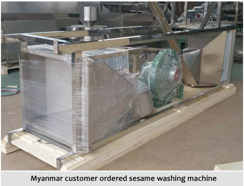 Un client du Myanmar a commandé une machine de nettoyage au sésame