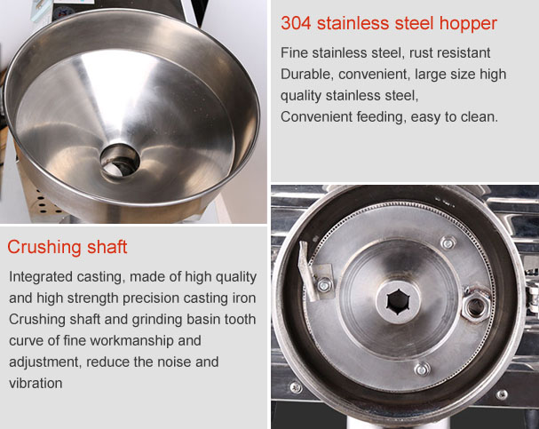 Stainless steel hopper of grain mill