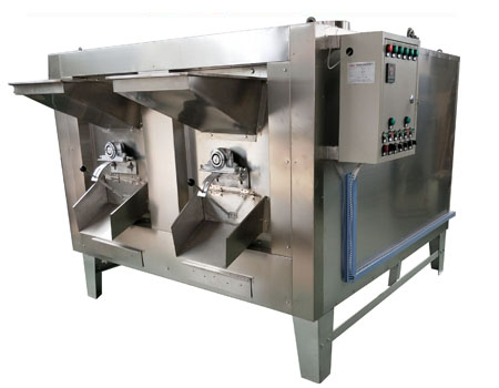 Peanut roaster machine, automatic high efficiency groundnut roaster machine for Sale