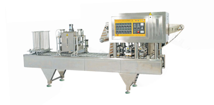 Plastic box (cup) filling and capping machine