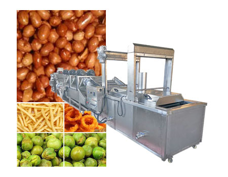Automatic fried nuts snacks processing line, peanut frying production line