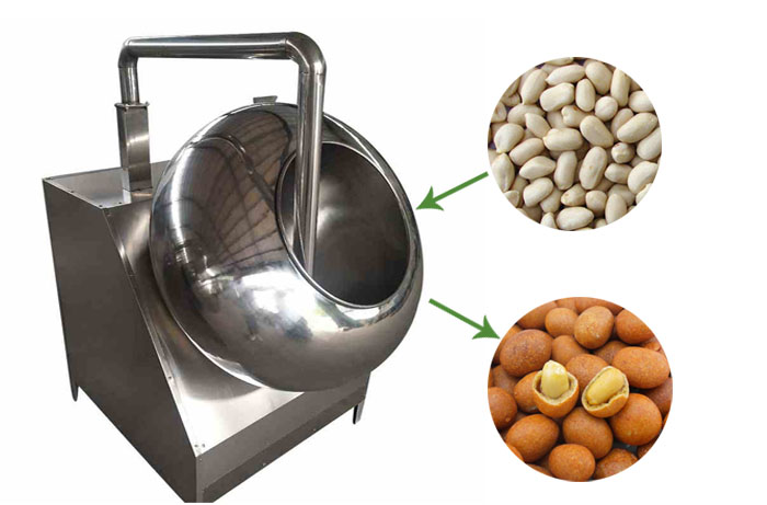 Peanut coating pan machine