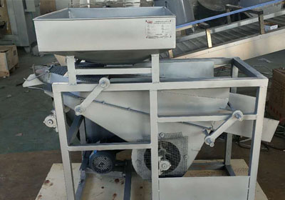 French customer purchased almond shell and kernel separator from our company