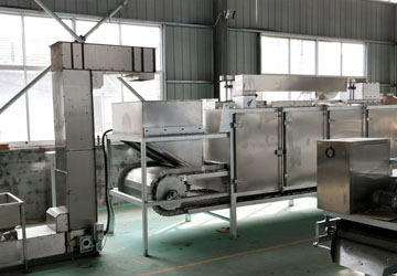 Function of the heat converter of peanut roaster line