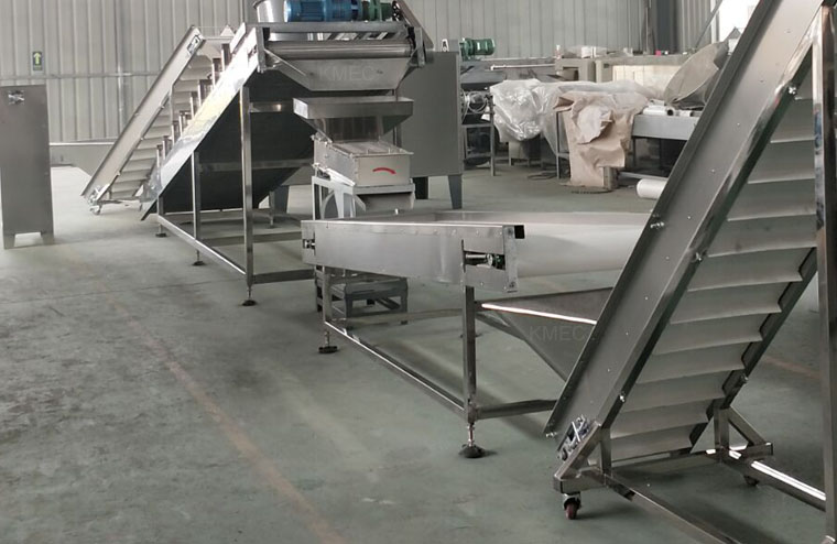 Peanut peeling production line