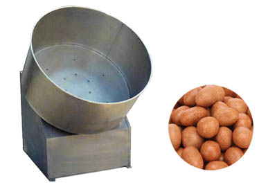 Why does the peanut coating machine have an inclination angle?