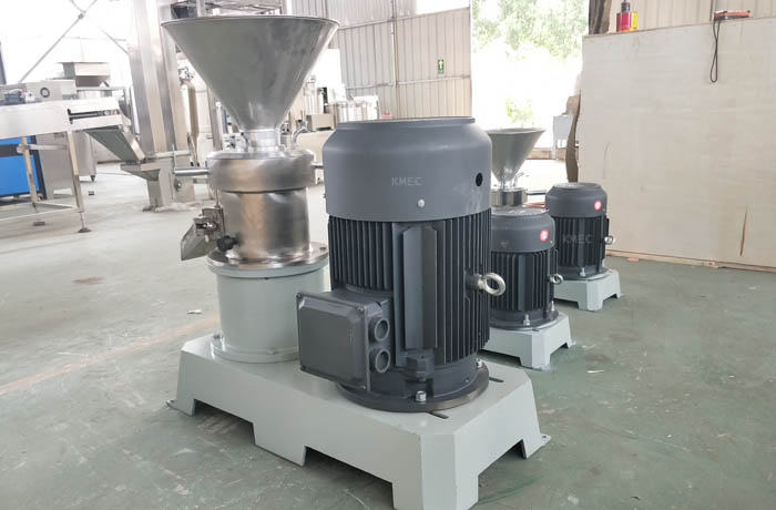 What are the consumptions when the peanut butter machine is running?